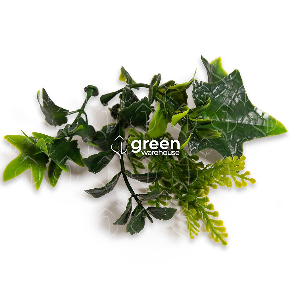 The Mixed Fern Artificial Foliage Panel is made up of three different ferns with textured leaves, varying in size and shades of green; it provides a natural look and makes it a unique and unrepeatable foliage.