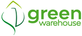 Green Warehouse logo, symbolizing artificial greenery, hedge panels, and decorative green wall solutions