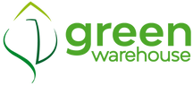Green Warehouse logo, symbolizing artificial greenery, hedge panels, and decorative green wall solutions