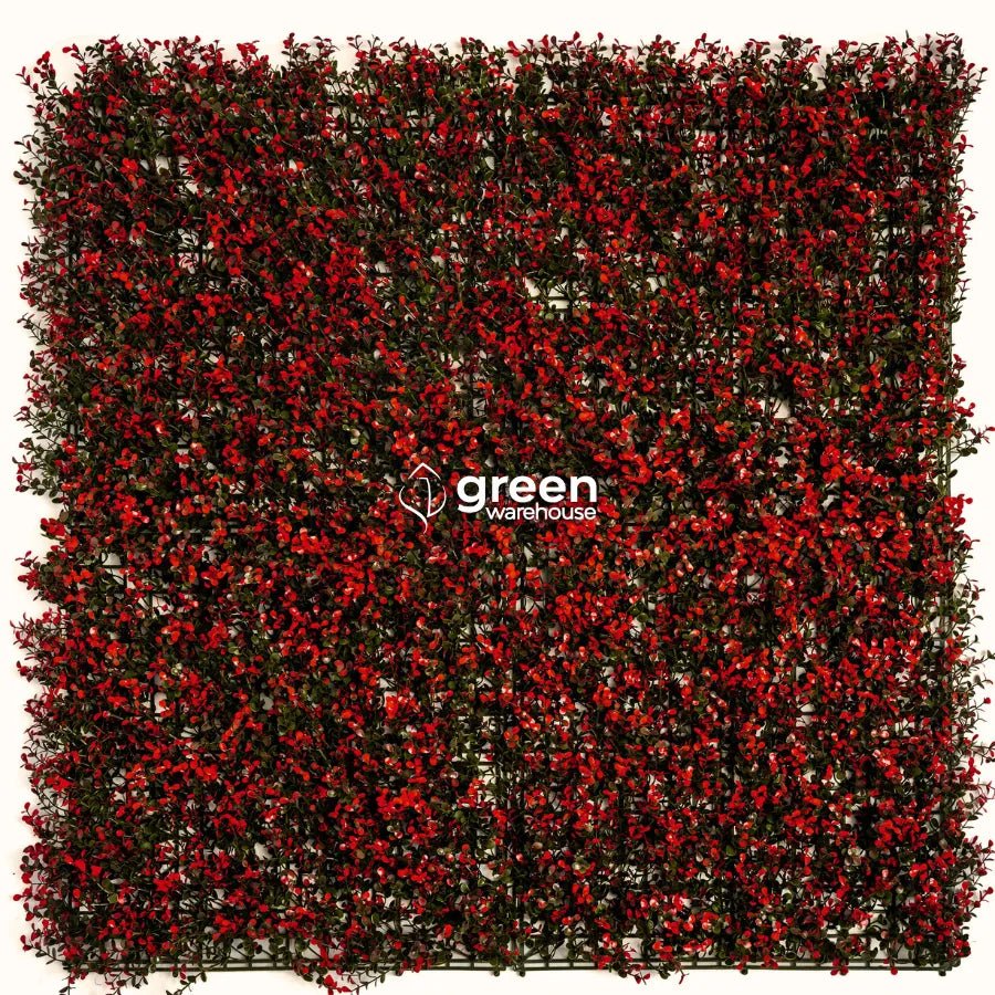Red Myrtle - Artificial Hedge Panel for Green Walls - 40"x40" (10.76 sqft)