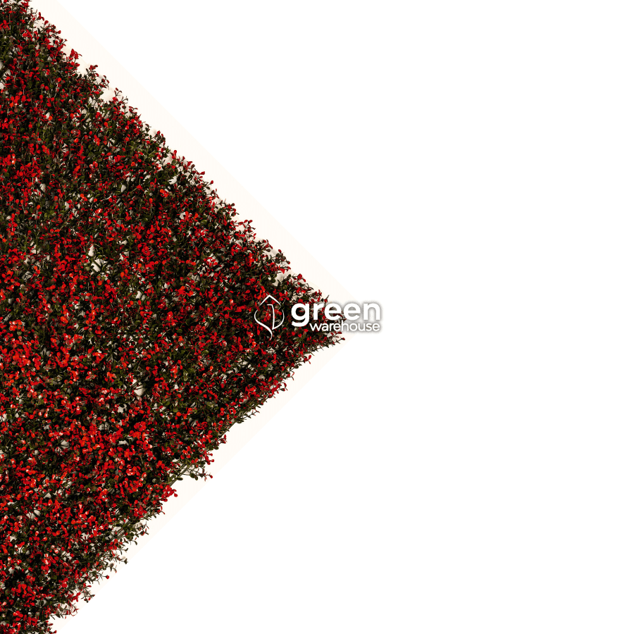 Red Myrtle - Artificial Hedge Panel for Green Walls - 40"x40" (10.76 sqft)