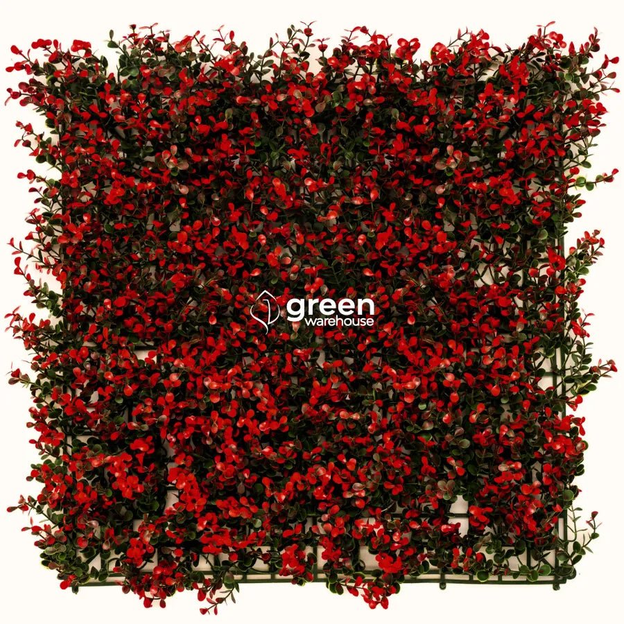 Red Myrtle - Artificial Hedge Panel for Green Walls - 40"x40" (10.76 sqft)