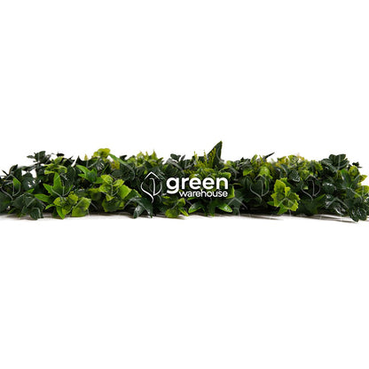The Mixed Fern Artificial Foliage Panel is made up of three different ferns with textured leaves, varying in size and shades of green.