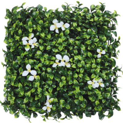 Gardenia Flower - Artificial Hedge Panel for Green Walls - 40&quot;x40&quot; (10.76 sqft) - Green Warehouse