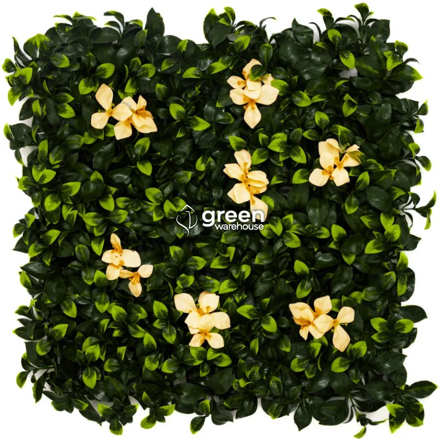 Gardenia Flower - Artificial Hedge Panel for Green Walls - 40&quot;x40&quot; (10.76 sqft)