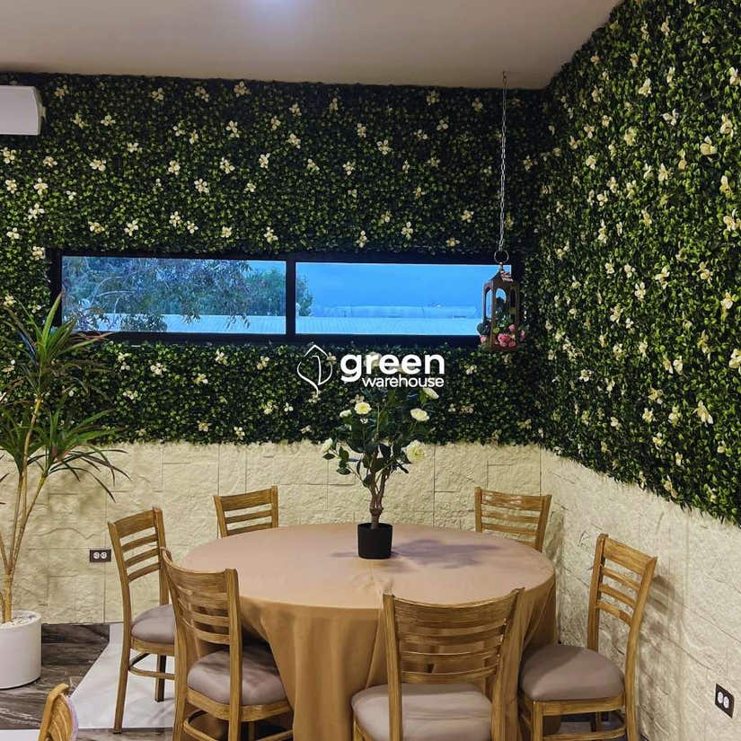 Gardenia Flower - Artificial Hedge Panel for Green Walls - 40"x40" (10.76 sqft)