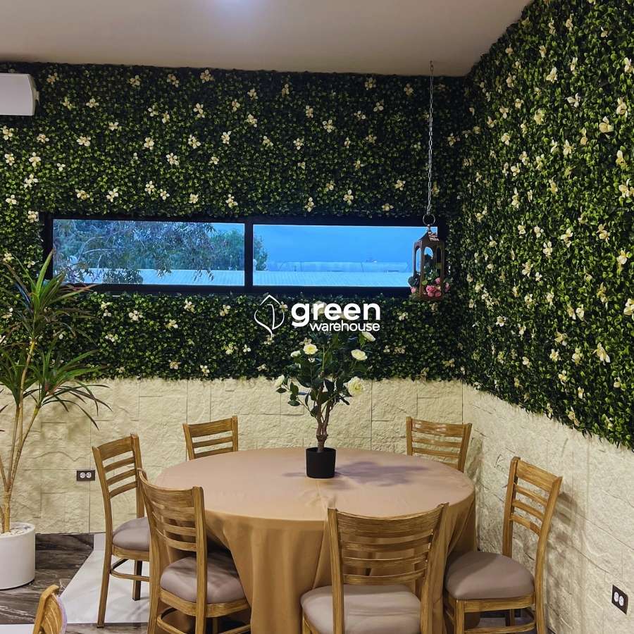 Gardenia Flower - Artificial Hedge Panel for Green Walls - 40"x40" (10.76 sqft)