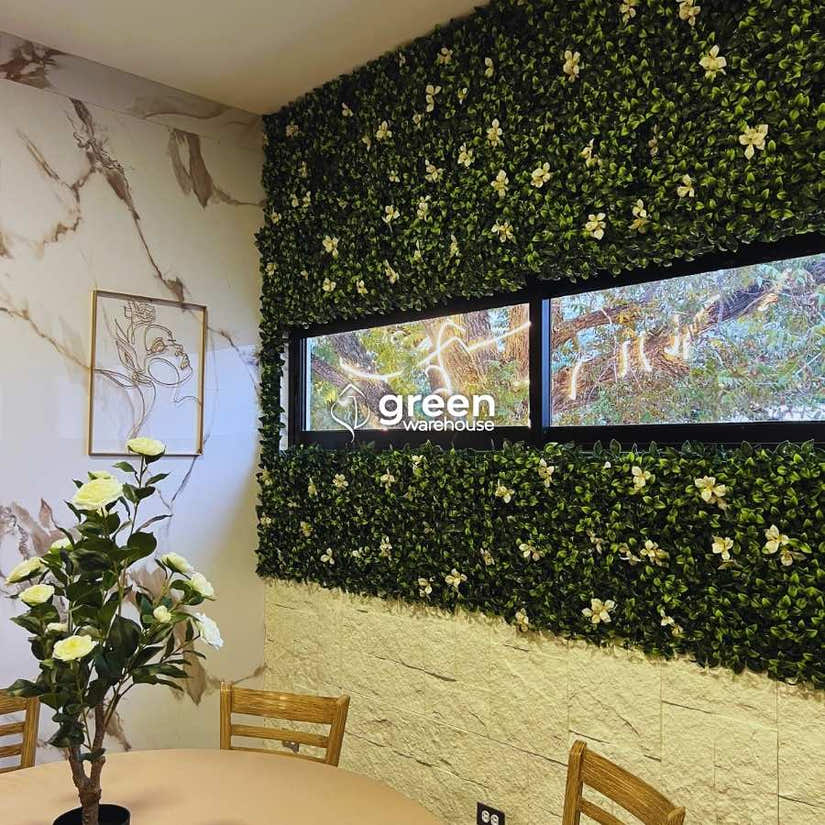 Gardenia Flower - Artificial Hedge Panel for Green Walls - 40"x40" (10.76 sqft)