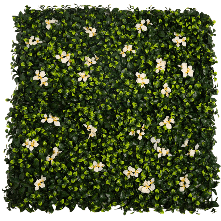 Gardenia Flower - Artificial Hedge Panel for Green Walls - 40&quot;x40&quot; (10.76 sqft)