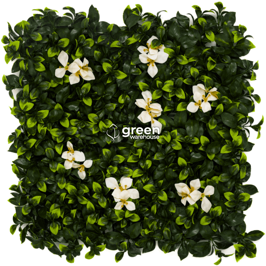 Gardenia Flower - Artificial Hedge Panel for Green Walls - 40&quot;x40&quot; (10.76 sqft)