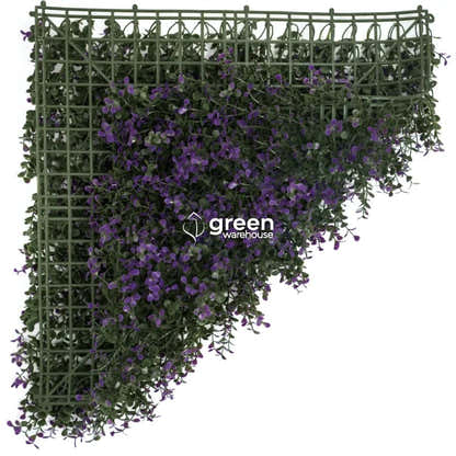 Lavander Myrtle - Artificial Hedge Panel for Green Walls - 40&quot;x40&quot; (10.76 sqft)