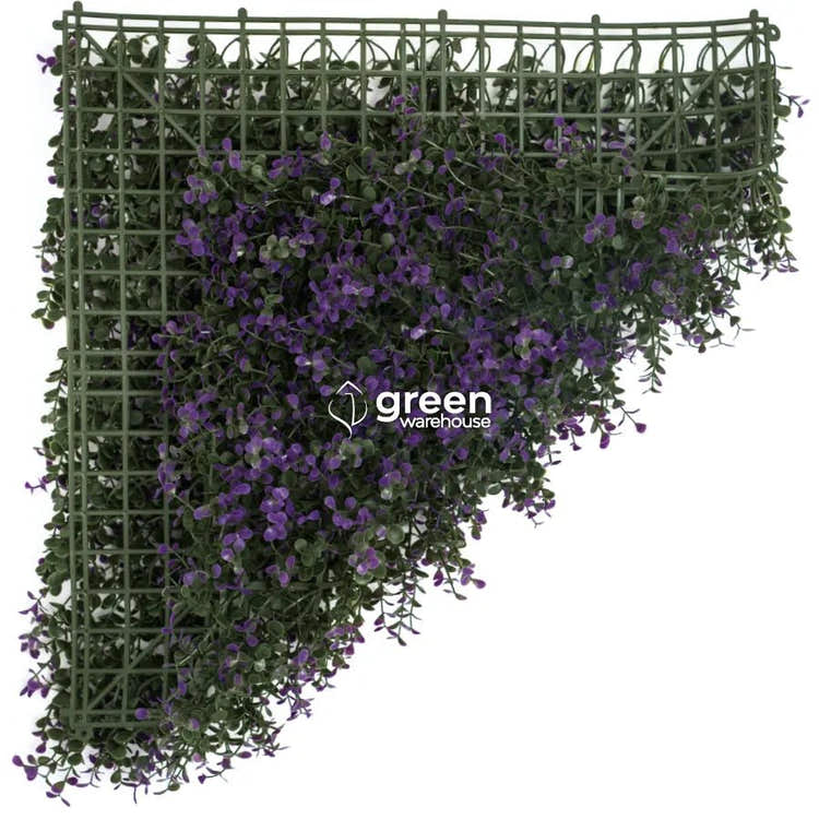 Lavander Myrtle - Artificial Hedge Panel for Green Walls - 40"x40" (10.76 sqft)