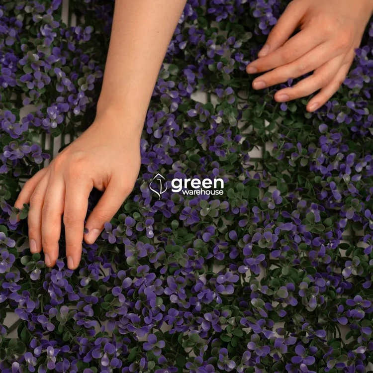 Lavander Myrtle - Artificial Hedge Panel for Green Walls - 40"x40" (10.76 sqft)