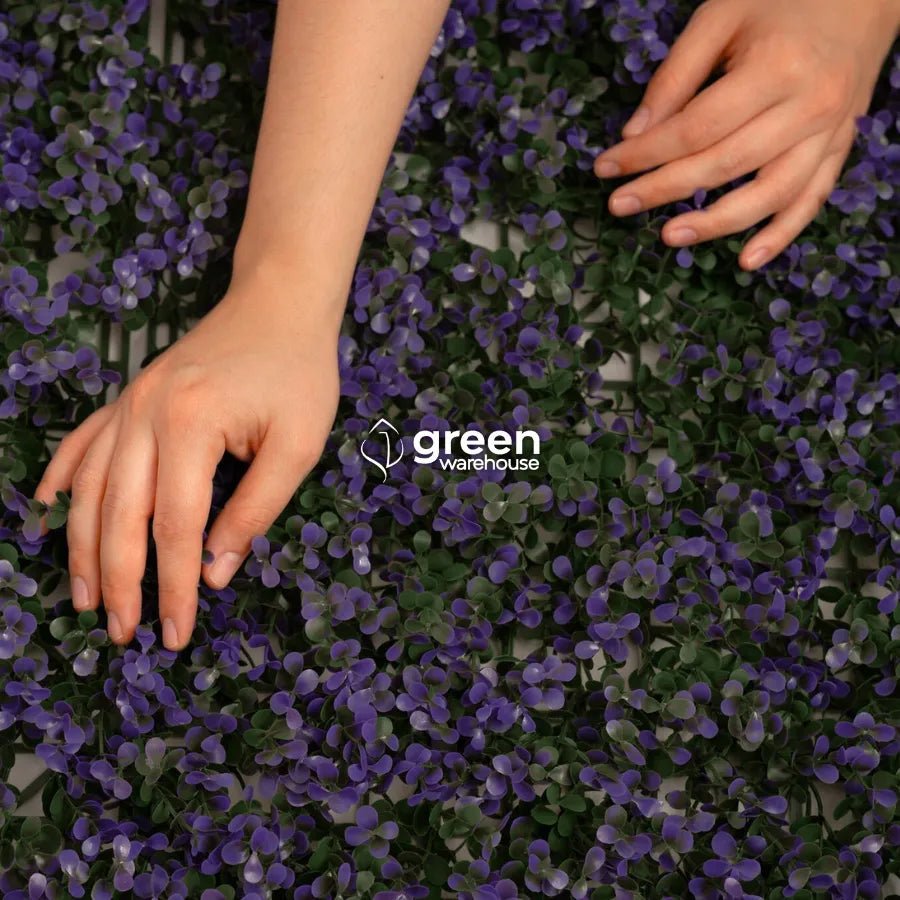Lavander Myrtle - Artificial Hedge Panel for Green Walls - 40&quot;x40&quot; (10.76 sqft)