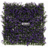 Lavender Myrtle Artificial Hedge Panel 40x40 with UV-protected green leaves and purple lavender tips, vibrant greenery wall panel ideal for patios, fences, and backyard décor