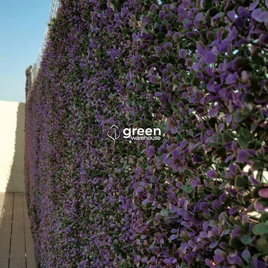 Lavander Myrtle - Artificial Hedge Panel for Green Walls - 40"x40" (10.76 sqft)