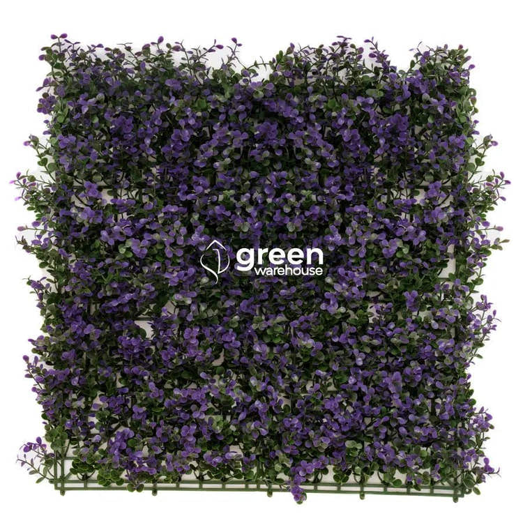 Lavander Myrtle - Artificial Hedge Panel for Green Walls - 40"x40" (10.76 sqft)