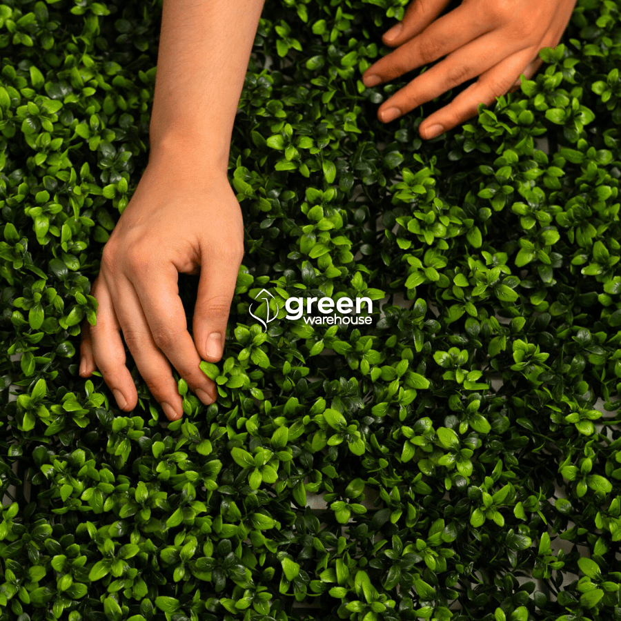 Myrtle Leaf - Artificial Hedge Panel for Green Walls -40&quot;x40&quot; (10.76 sqft)