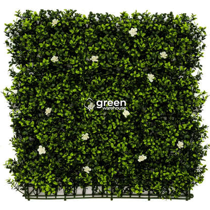 Myrtle Flower - Artificial Hedge Panel for Green Walls - 40&quot;x40&quot; (10.76 sqft)