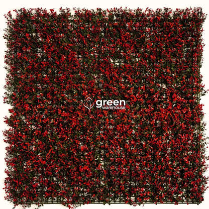 Red Myrtle  - Artificial Hedge Panel for Green Walls - 40&quot;x40&quot; (10.76 sqft)