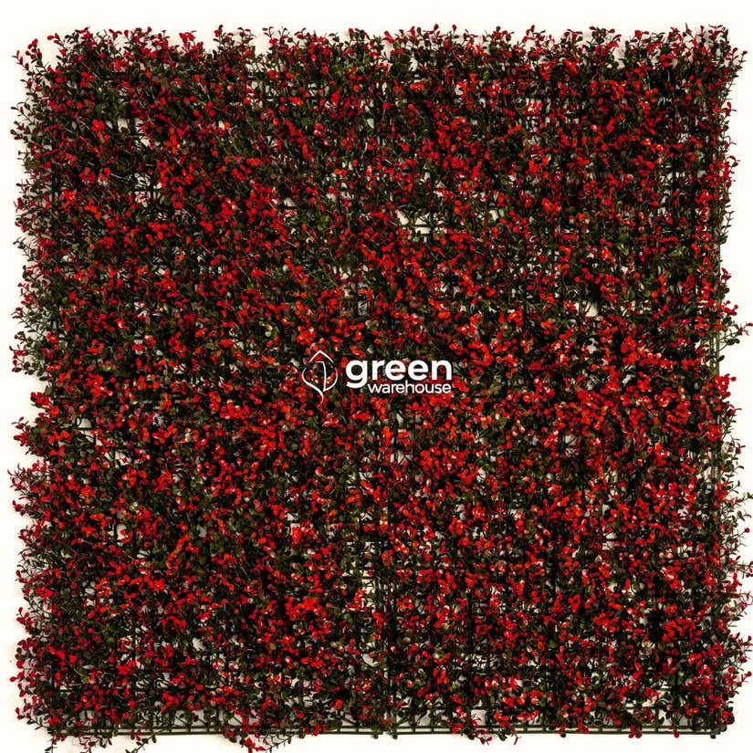 Red Myrtle  - Artificial Hedge Panel for Green Walls - 40"x40" (10.76 sqft)