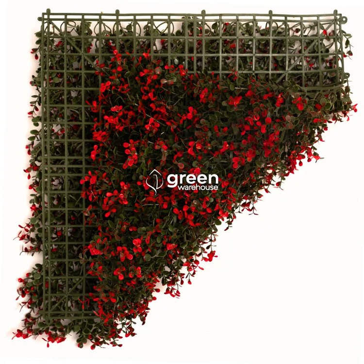 Red Myrtle  - Artificial Hedge Panel for Green Walls - 40"x40" (10.76 sqft)