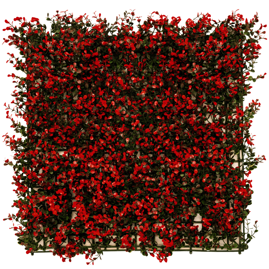 Red Myrtle  - Artificial Hedge Panel for Green Walls - 40&quot;x40&quot; (10.76 sqft)
