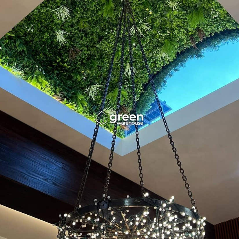 artificial plant wall indoor Artificial Living Wall 40” x 40” UV Resistant Indoor/Outdoor
