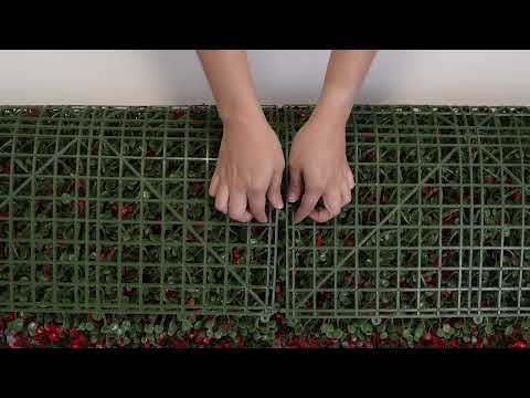 Red Myrtle  - Artificial Hedge Panel for Green Walls - 40"x40" (10.76 sqft)